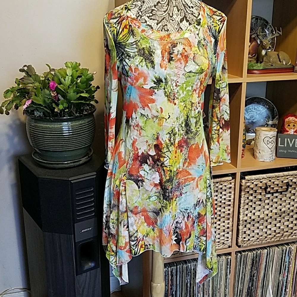 Coco + Carmen print sheer dress